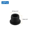 thumbnail image 2 of Uxcell 20 piezas de tapones de silicona 0.51" para saleros, tapón de sellado hueco negro, 2 of 5