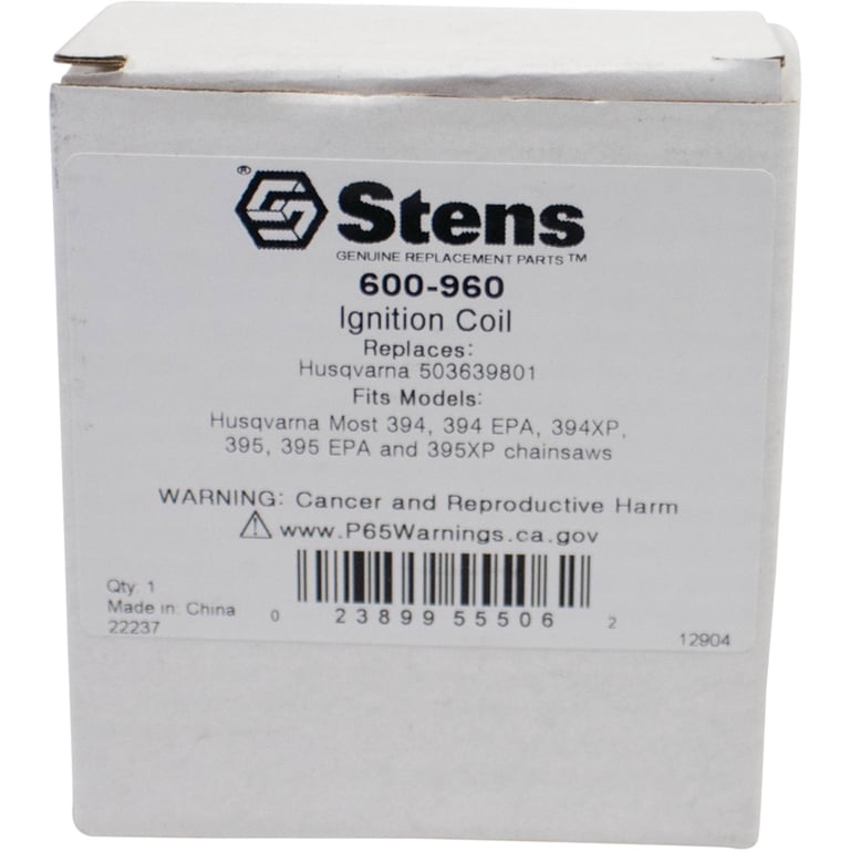 Stens Ignition Coil 600-960, Fits Husqvarna 394, 394XP, 395
