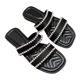 thumbnail image 3 of Sandalias planas de verano para mujer, zapatillas con doble correa, zapatillas informales con joyas, sandalias suaves para mujer, negro 38, 3 of 8
