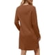 thumbnail image 5 of UVN Vestidos para Mujer Otoño Invierno Manga Larga Cuello Redondo Casual Jersey Sudadera Vestido con Abertura Lateral, 5 of 8