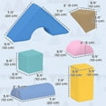 thumbnail image 3 of Qaba 11 Piece Soft Play Equipment for Kids Development, Dark Colour, 3 of 10