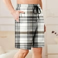 thumbnail image 6 of USNSM Men's Pajama Shorts Plaid Sleep Short Pants with Pockets Drawstring Soft Comfort Breathable Lounge Pajamas Bottoms for Men Khaki XXL, 6 of 6