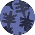 thumbnail image 1 of Ahgly Company Machine Washable Indoor Round Transitional Dark Slate Blue Area Rugs, 4' Round, 1 of 7