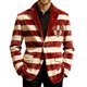 thumbnail image 1 of Abrigo Largo para Hombre Corduroy Impresión Botón Vestido Ceremonial Delantero Blazer con Bolsillos para la Boda de la Fiesta Diaria, 1 of 4