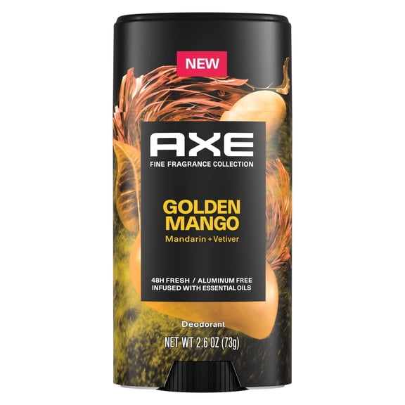 Axe Fine Fragrance Collection Men's Deodorant Stick, Golden Mango Aluminum-Free, 2.6 oz