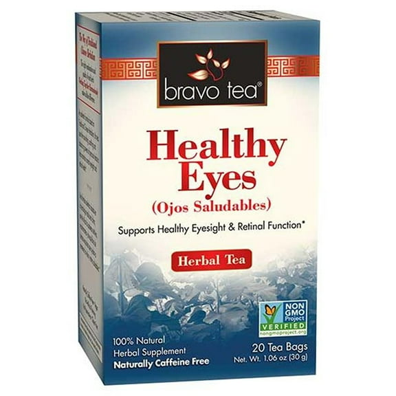 Bravo Tea Healthy Eyes Caffeine Free Herbal Tea, Tea Bags, 20 Count, 1 Pack