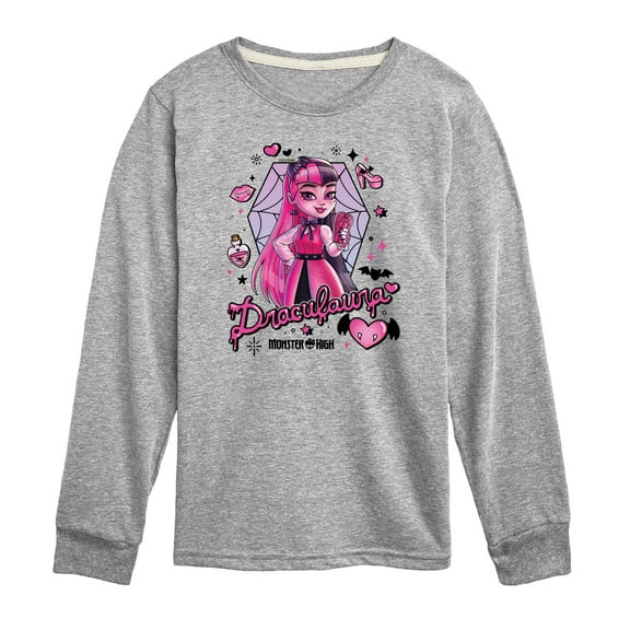 Monster High - Draculara - Toddler And Youth Long Sleeve Graphic T-Shirt