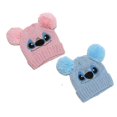 thumbnail image 2 of Gorro de punto Stitch para niños y niñas, bonito, informal, cálido, para invierno, con dibujos de Disney, para clima frío, talla M (56-58 cm), color azul pavo real y rosa., 2 of 4