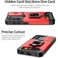 thumbnail image 5 of for Samsung S21 Case with Sliding Camera Cover Heavy Duty Protective Galaxy S21 Case with Card Holder Magnetic Kickstand Case for Samsung S21 5G 6.2 inch(Red), 5 of 13