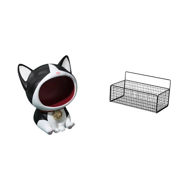 Estatua de escritorio,Estatua de gato con forma de cuenco para llaves,entrada,dibujos animados,decoración del hogar,Cesta de almacenamiento,Cesta organizadora de almacenamiento de cocina