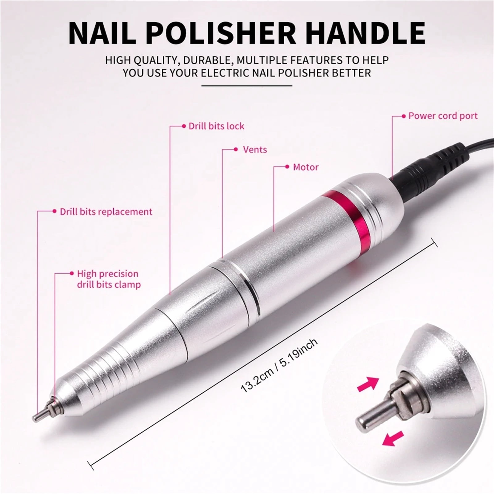 45000RPM Nail Drill Machine Cutters Professional Electric Nails Sander File for Gel Nails Polishing For Home Manicure Salon