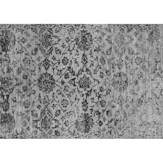 Ahgly Company Indoor Rectangle Oriental Gray Industrial Area Rugs, 5' x 8'