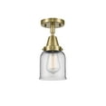 thumbnail image 5 of Innovations Lighting  Caden Bell - 1 Light 5" Flush Mount Silver Plated Mercury/Antique Brass, 5 of 5
