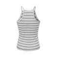 thumbnail image 4 of MixMatchy Women's Simple Casual Basic Active High Neck Ribbed Tank Top, 4 of 4