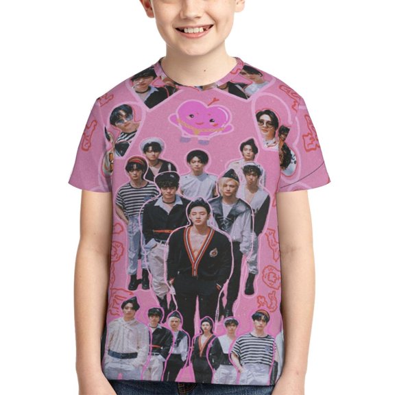 Stray Kids Boys Girls T-Shirt 3d Print Graphic Short Sleeve Tee Shirt Tops For Kids Teens