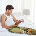 thumbnail image 5 of Hirioo Vintage Garlic Bread Illustration for Men's PJ Pajama Pants Sleep Pants Men's Home Trousers with Pockets,S-3XL-X-Large, 5 of 6