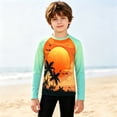 thumbnail image 2 of Glisme Toddler Girls Beach T-Shirt Coconut Tree Print Long Sleeve Crew Neck Fall Casual Girls Tees Size 3-4 Years, 2 of 6