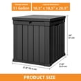 thumbnail image 2 of Dextrus Outdoor 51 Gallon Resin Deck Box, Black, 2 of 7