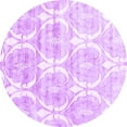 thumbnail image 1 of Ahgly Company Indoor Round Abstract Purple Contemporary Area Rugs, 5' Round, 1 of 4
