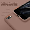 thumbnail image 3 of iPhone SE Case 2022/2020, iPhone 7 8 Case, Silicone Ultra Slim Shockproof Phone Case with [Soft Microfiber Lining], 4.7 inch, Light Brown, 3 of 5
