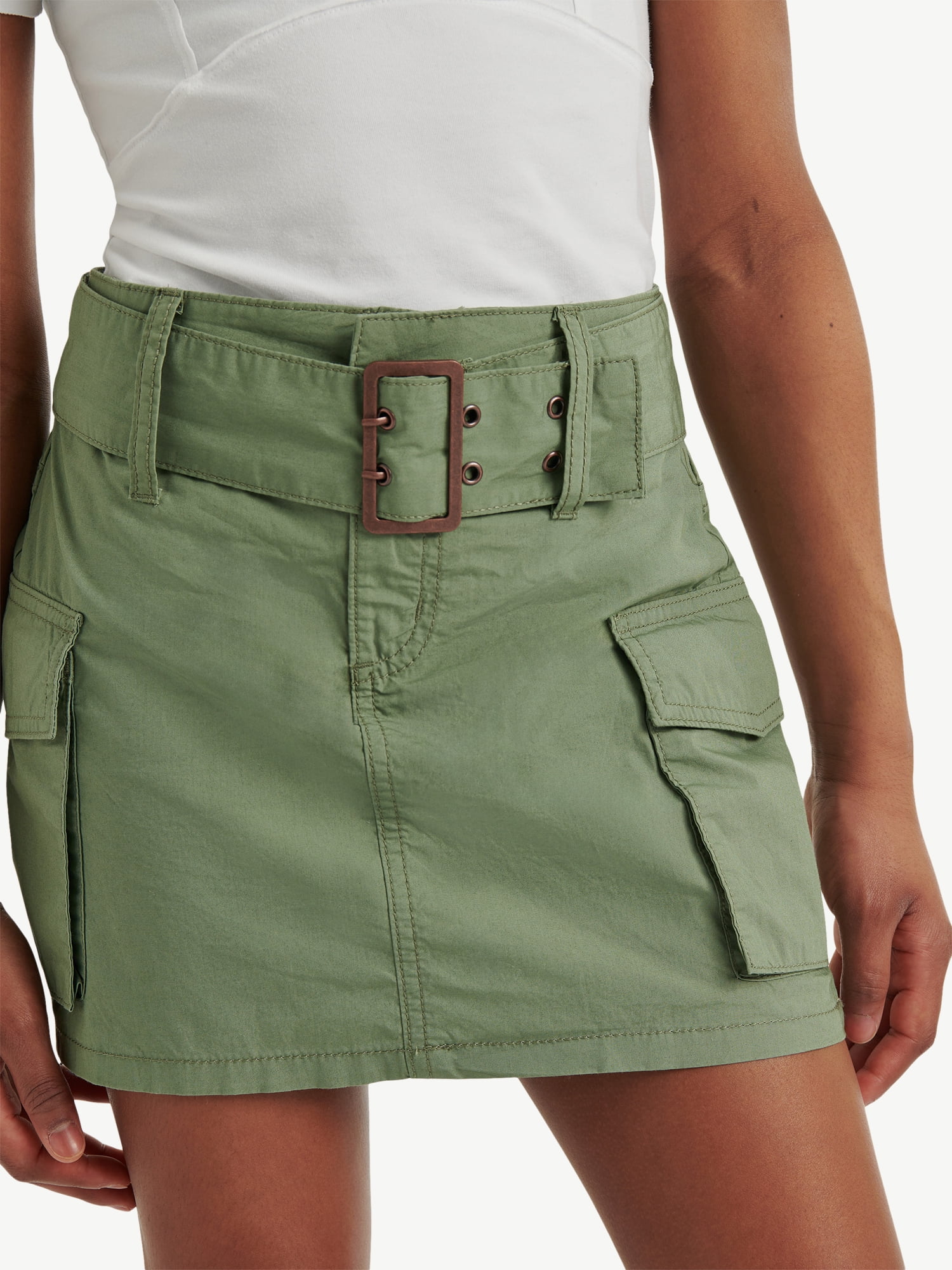Justice Girls Cargo Skirt with Belt, Sizes 6-18, Slim & Plus
