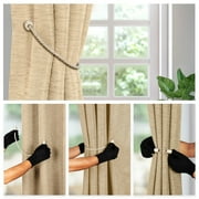Mainstays 2-Pack Magnetic Tiebacks for Curtains, 18 Inch - Beige