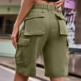 thumbnail image 5 of Baqcunre Womens Jeans,Shorts Summer Casual Shorts Mid Waist Short Fashion Women Streetwear Workwear Denim Short Pants,Women's Pants Jeans for Women Trendy Shorts for Women Womens Clothes Army Green S, 5 of 8