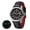Black Red, variant on Men's Automatic Watch, Leather Strap Mechanical Watch with Date, Super Luminous, Sapphire Crystal, 10ATM Waterproof, Fashion Casual Wristwatch for Men (Red)
