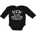 thumbnail image 3 of Inktastic New to the Pit Crew Racing Flags Boys or Girls Long Sleeve Baby Bodysuit, 3 of 5