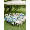 thumbnail image 4 of Outdoor Tablecloth with Umbrella Hole for Patio/Picnic/Party/Camping, Blue Green Botanical Waterproof Table Cloth Rectangle Table Cover Washable, Watercolor Spring Floral Summer (60"x 120"), 4 of 8