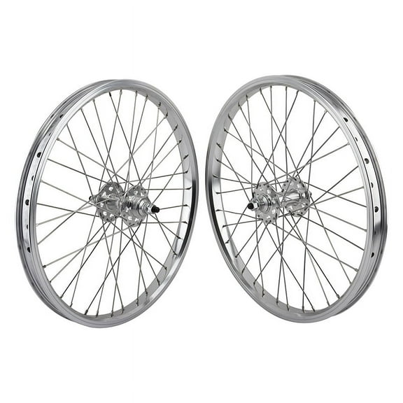 Se Bikes J24SG Wheelset 20in B/O 3/8inx100-110mm FW Rim Brake Clincher Silver