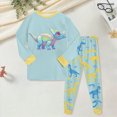 thumbnail image 2 of masbird 2 Piece Pajamas Toddler Kids Boys Girls Pajamas Cars Kids Pj's Long Sleeve Sleepwear Clothes Set Outfits Kids Pajamas(Light Blue,4-5 Y), 2 of 5