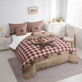 thumbnail image 3 of Manfei 3D Texas Stars 7-Piece Twin Bedding Sets,Vintage Geometric Checkered Bedding Comforter Set,Country Farmhouse Lodge Sheet Sets For Boys Kids,Super Cozy Room Decor Reversible, 3 of 8