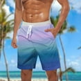 thumbnail image 2 of APEXFWDT Hawaiian Big and Tall Men's Summer Beach Shorts Swim Trunks Sports Running Bathing Suits Graphic Swimming Board Shorts with Pockets, 2 of 5