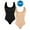 #2 black+beige, variant on Qric Backless Bodysuit Slimming Shapewear for Women Tummy Control Overbust Body Shaper Brown S