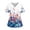 Dark Blue, variant on Plus Size Scrub Tops for Women Floral Print V Neck Side Slit Casual Shirts Short Sleeve Summer Nurse Uniform Shirt with Pockets Green 2XL