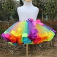 thumbnail image 3 of Kiapeise Little Girls Tutu Skirt Rainbow Mesh Multi-Layer Short Summer Skirt, 3 of 7