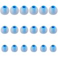 thumbnail image 1 of wonima44 Earbud Tips Soft Silicone Earbuds Replacement Tips Fit for in-Ear Headphones(Inner Hole from 3.8mm - 4.2mm Earphones) 9 Pairs S/M/L,Transparent Blue, 1 of 1