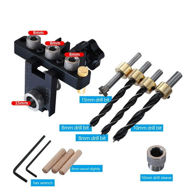 Kit de plantilla de espiga 3 en 1, plantilla de espiga ajustable para la construcción de muebles A