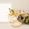 thumbnail image 4 of Calabaza artificial con flores Centro de mesa de calabaza de otoño Decoración decorativa de de Acción de Gracias para la oficina de Acción de 21cmx18cm, 4 of 7