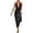 Black, variant on AJGRHE Women Halter V Neck Maxi Dress Backless Bodycon Low Cut Long Dress Open Back Summer Beach Sundress Blue S