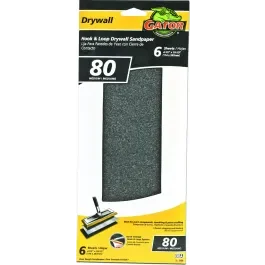 Ali Ali 7156 Gator Pole Sander Hook And Loop Refill Sanding Sheets 80 Grit Silicon Carbide 6 Sheets