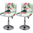 thumbnail image 1 of Housse de Tabouret Extensible, 2 Pcs Housse de Chaise Haute Imprimée pour Bar, 1 of 5