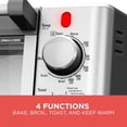 thumbnail image 2 of BLACK+DECKER 6-Slice Convection Countertop Toaster Oven, Stainless Steel/Black, TO2050S, 2 of 2