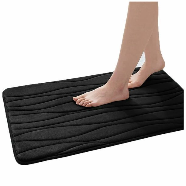 Juego de 2 alfombrillas de baño Laklulu con espuma viscoelástica absorbentes, antideslizantes y lavables, 2 piezas