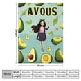 thumbnail image 4 of Nawypu Just A Girl Who Loves Avocado Throw Blanket for All Season Super Soft Warm Fluffy Lightweight Flannel Blanket Cozy Fuzzy Plush Bedding ​Blanket Gift for Girls Couch Sofa, 4 of 6