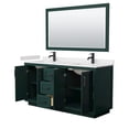 thumbnail image 3 of Wyndham Collection Miranda 66" Metal Double Bathroom Vanity in Green/Black, 3 of 7