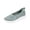 Mint Green, variant on Willtoo Orthopedic Womens Square Toe Slip‑On Casual Flats Breathable Knit Mesh Upper Walking Shoes Lightweight Platform Sole Sneakers