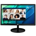 thumbnail image 1 of TECNII 20” Inch Video Conferencing Monitor LED Backlit, Built-in Web Camera, Microphones, Speakers @ 60Hz - 3ms Response Time - HDMI - VGA Inputs for Home and Office, Black (2022W), 1 of 5
