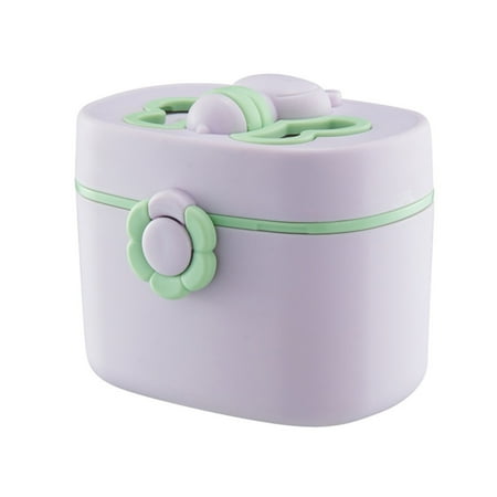 Baby Formula Dispenser On The Go Portable Infant Milk Powder Container with Lids Travel Formula Container Non Spill Snack Storage Box for Baby Food